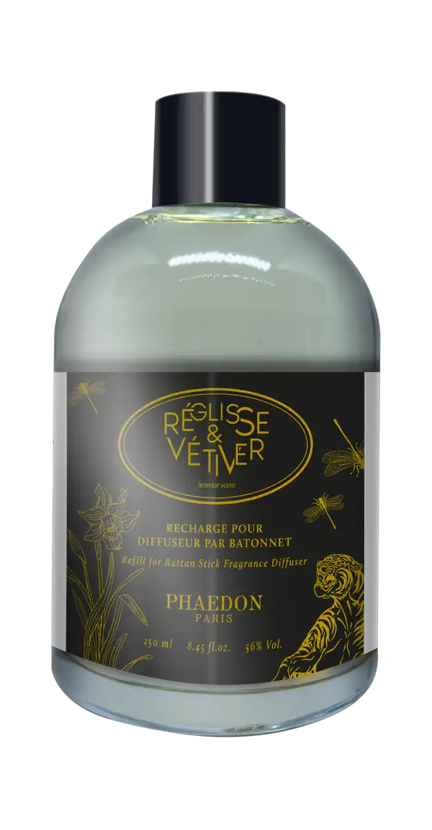 Réglisse & Vétiver, Refill for diffusers, Vetiver, Licorice, Tonka, Alep Pine